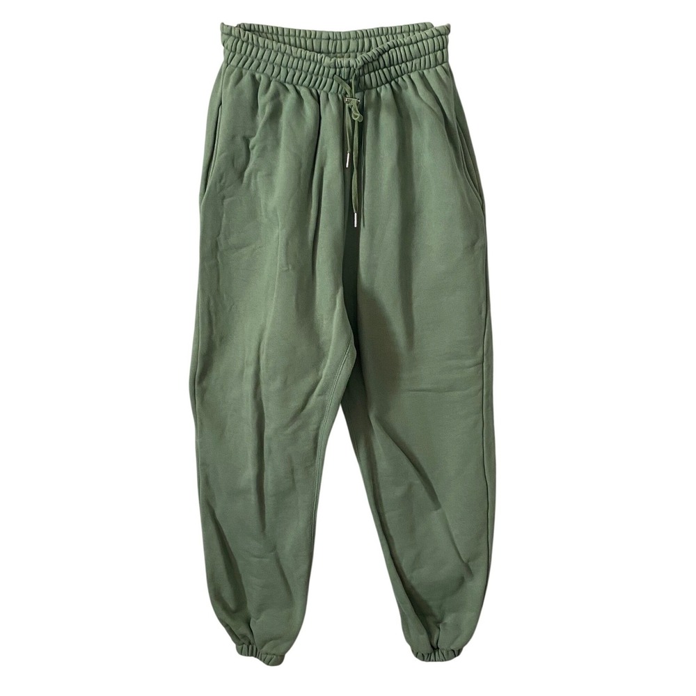 Frankie Shop Vanessa Cotton Joggers Sage Green High Waisted Sweatpants Women Sm